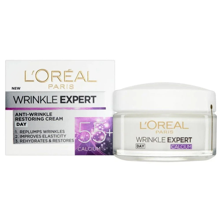 L'Oreal Wrinkle Expert 55+ Calcium Day Cream for Mature Skin, 50ml