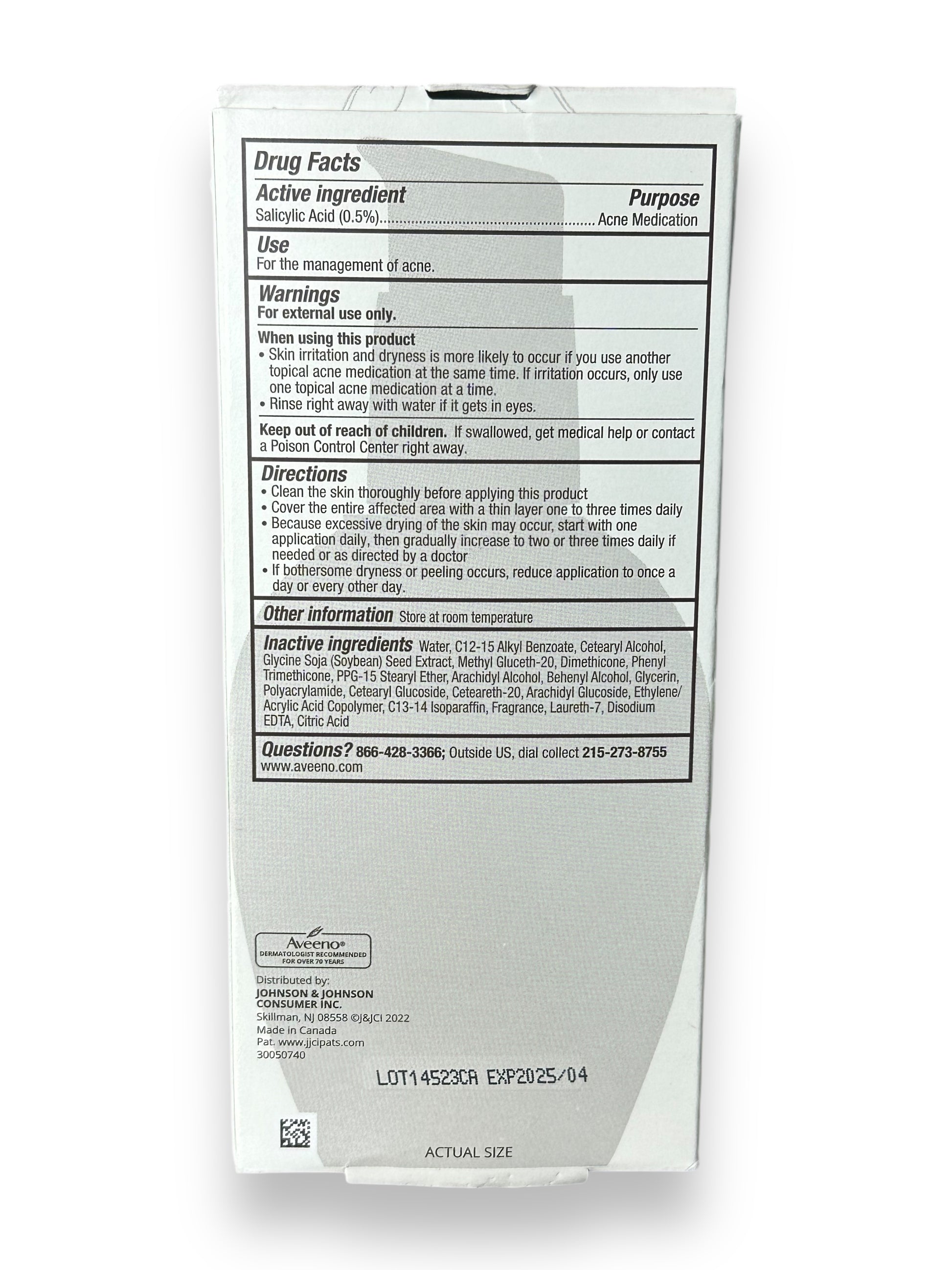 Aveeno Clear Complexion Acne-Fighting Daily Moisturizer with Soy, 4 fl oz - Exotic Pro