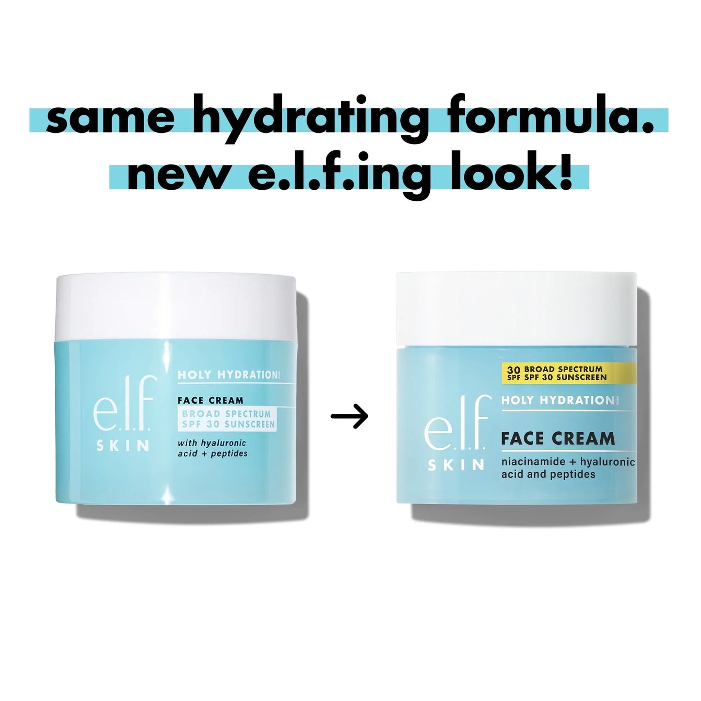 e.l.f. Holy Hydration! Face Cream SPF 30 | 1.7 oz Daily Moisturizer + Sunscreen - Exotic Pro