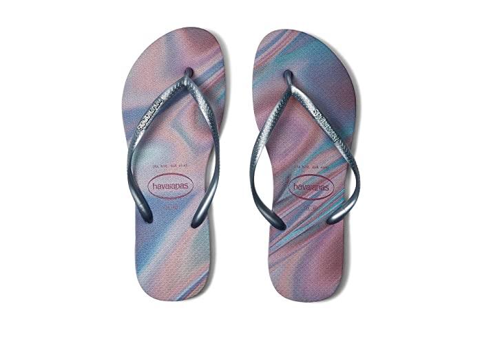 Havaianas Slim Iridescent Women's Flip Flops – Quiet Lilac, EU 37-38 US 7/8