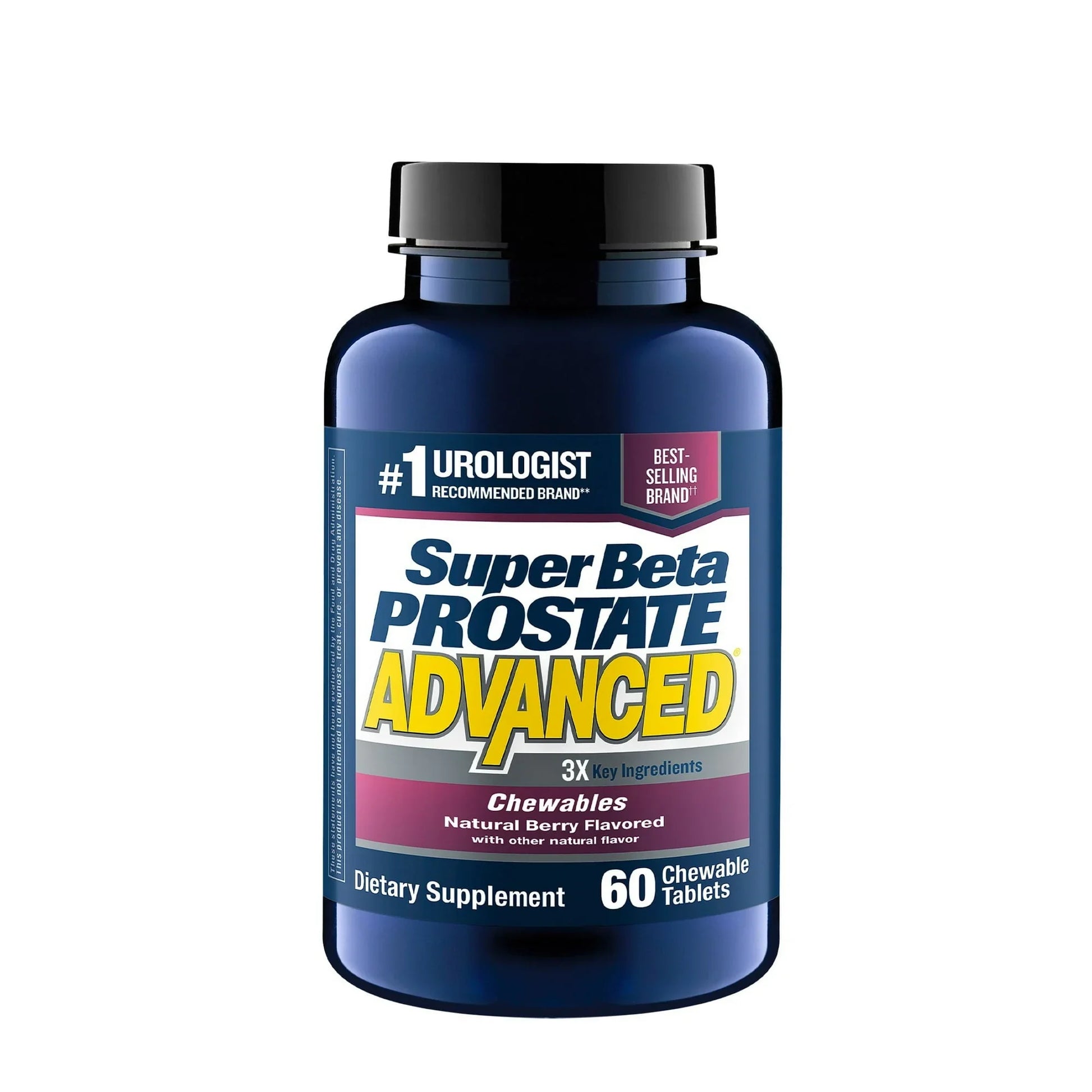 Super Beta Prostate Advanced 60 Ct | Men’s Chewable Supplement with Berry Flavor - Exotic Pro