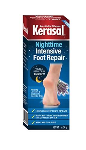 Kerasal Nighttime Foot Repair – Cracked Heel Ointment, 1 oz - Exotic Pro