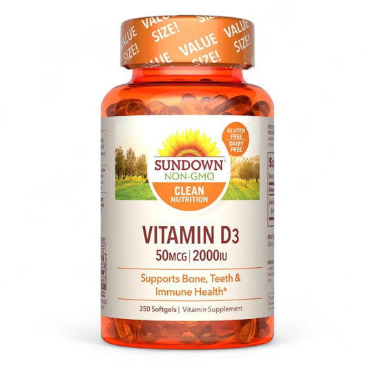 Sundown Vitamin D3 2000 IU Softgels - 350 Count - Exotic Pro