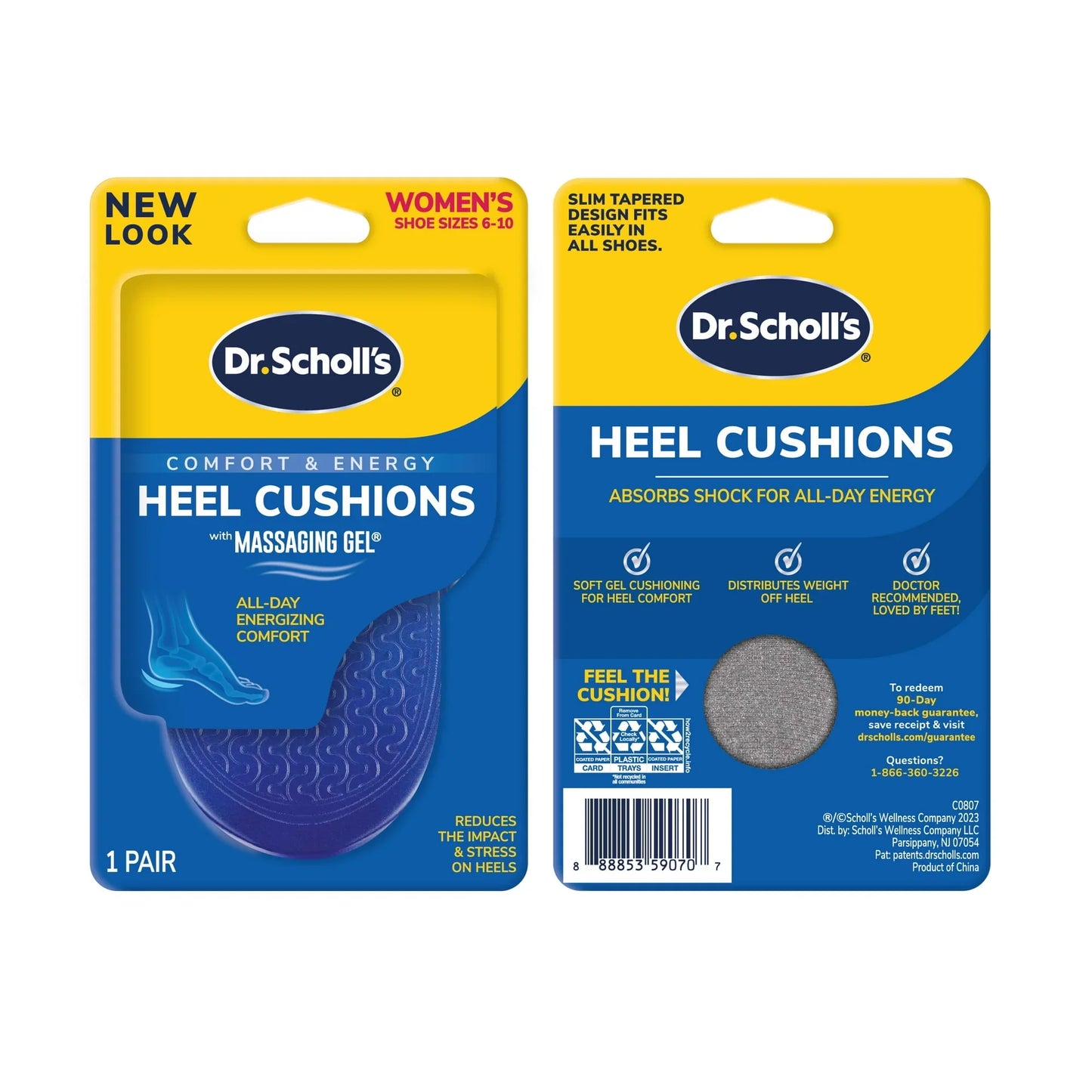Dr. Scholl's Massaging Gel Heel Cushions for Women 6–10 | Pain Relief Inserts - Exotic Pro