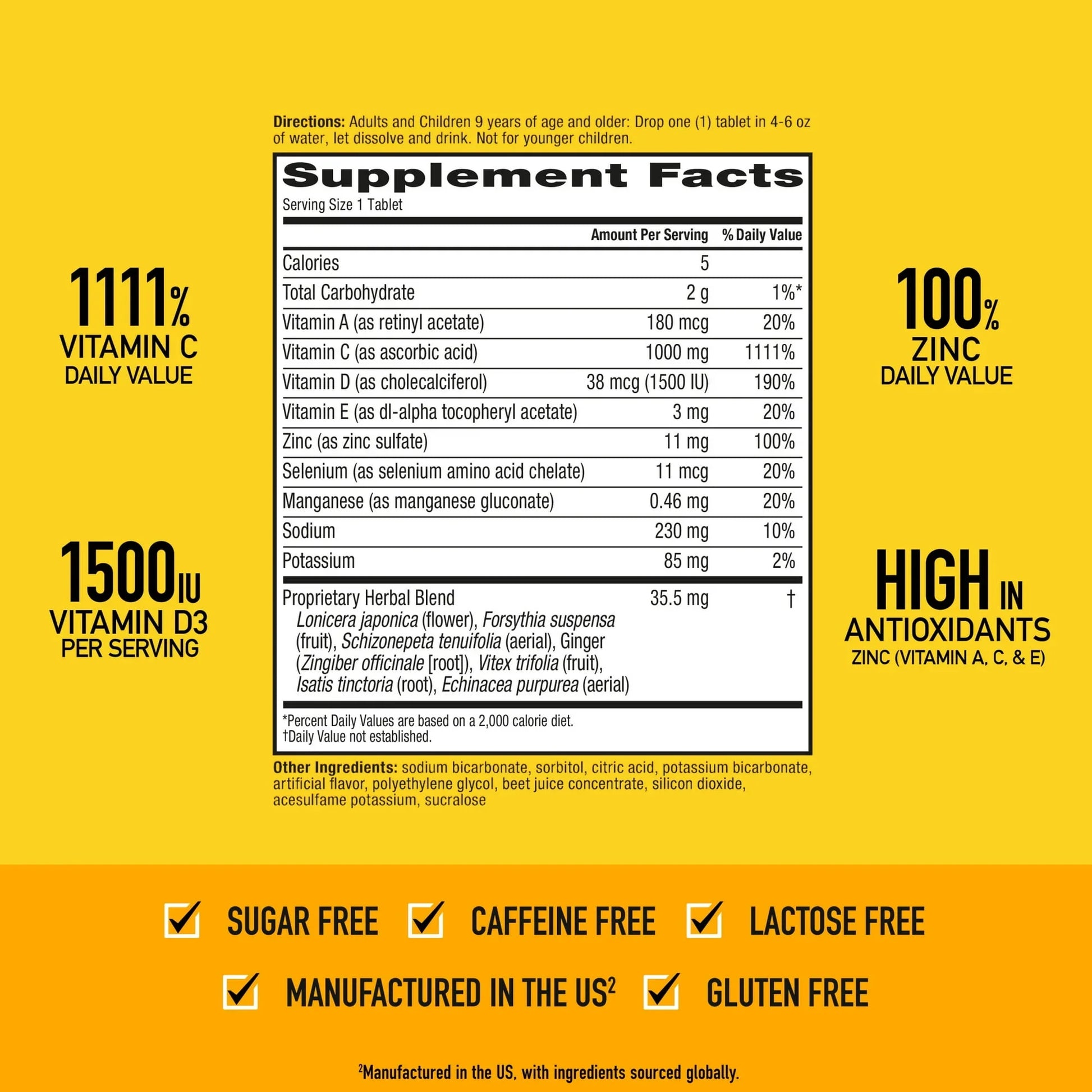 Airborne Vitamin C Immune Support 1000mg | 10 Ct Very Berry Effervescent Tabs - Exotic Pro
