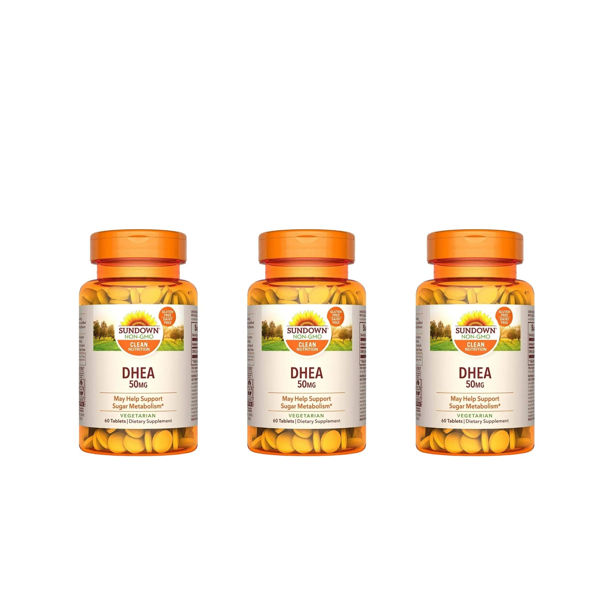 Sundown Naturals DHEA 50mg, 60 Tablets (Pack of 3) - Exotic Pro