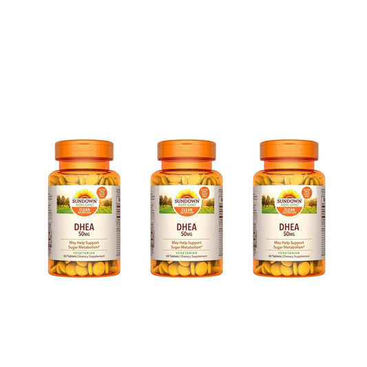 Sundown Naturals DHEA 50mg, 60 Tablets (Pack of 3) - Exotic Pro
