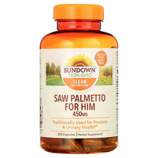 Sundown Saw Palmetto Supplement, Supports Men’s Health, 250 Capsules - Exotic Pro