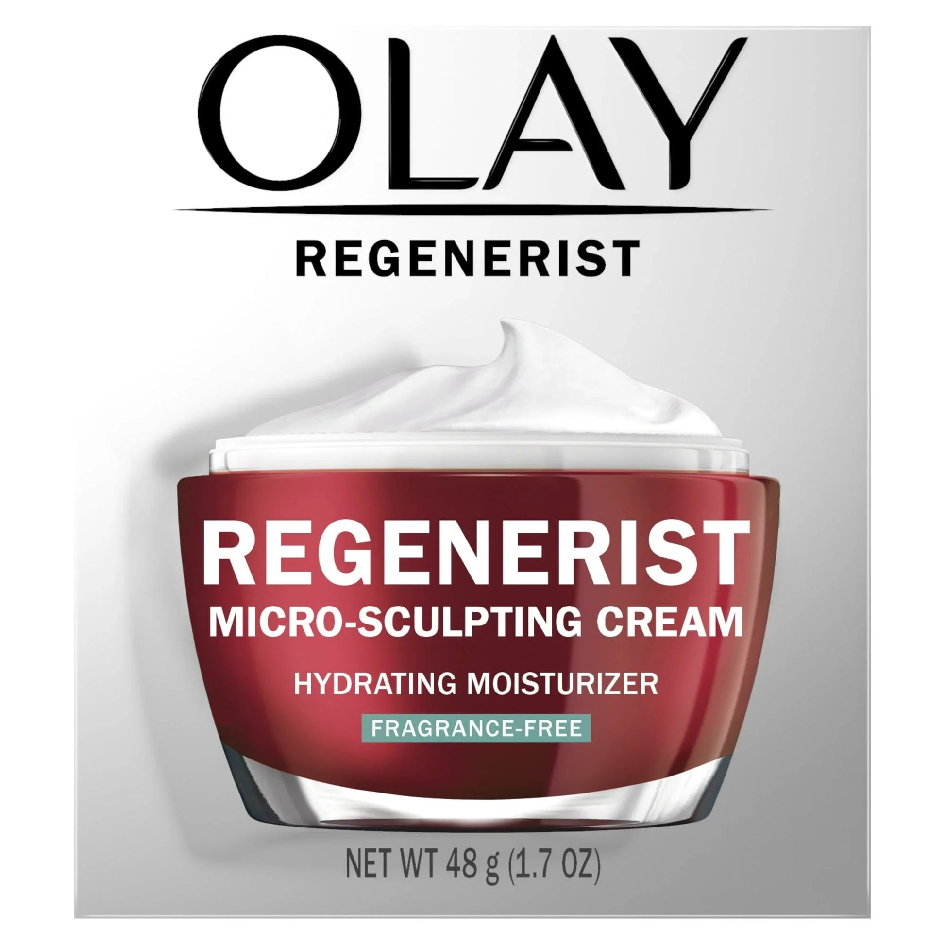 Olay Regenerist Micro-Sculpting Cream Face Moisturizer, Fragrance-Free, 1.7 oz - - Exotic Pro