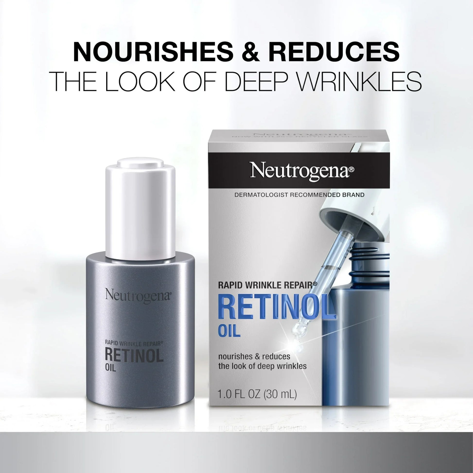 Neutrogena Rapid Wrinkle Repair Retinol Oil Facial Serum, 1.0 fl. oz - Exotic Pro