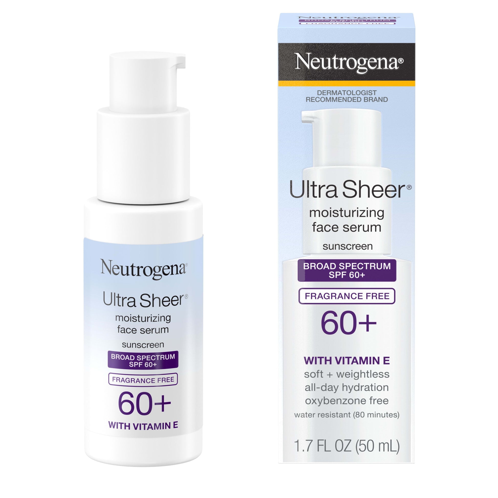 Neutrogena Ultra Sheer SPF 60 Moisturizing Serum – 1.7 oz - Exotic Pro