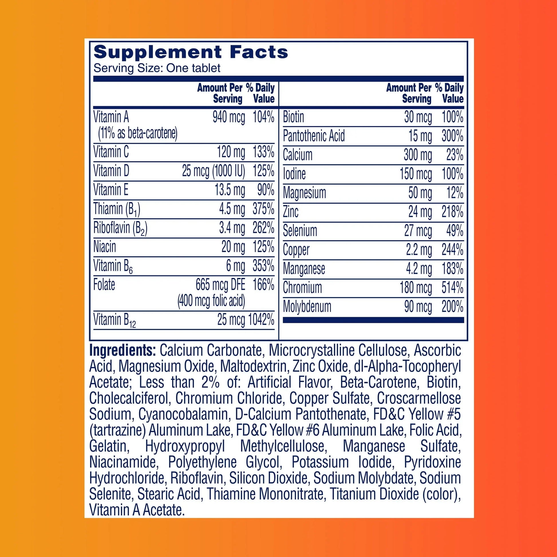 One A Day Women’s 50+ Multivitamin – Complete Wellness Support, 100 Ct - Exotic Pro