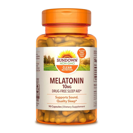Sundown Melatonin Dietary Supplement Capsules, 10 mg, 90 count - Exotic Pro