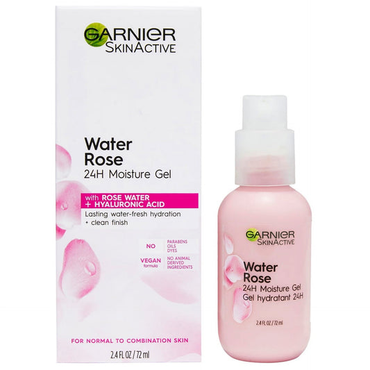 Garnier SkinActive Water Rose 24H Moisture Gel for Dry Skin – 2.4oz