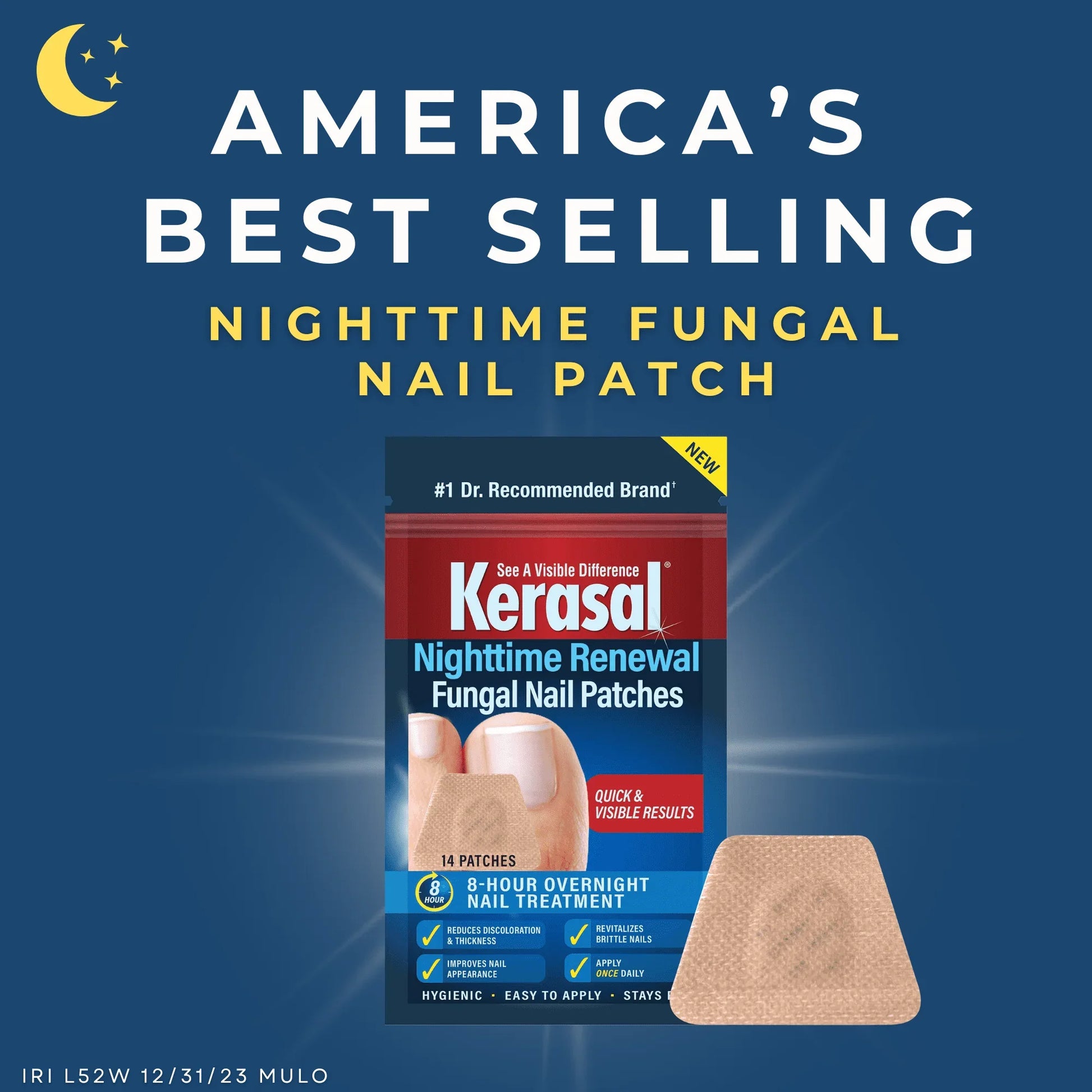 Kerasal Nighttime Nail Patch – Extra Strength Antifungal Repair, 14 Ct - Exotic Pro