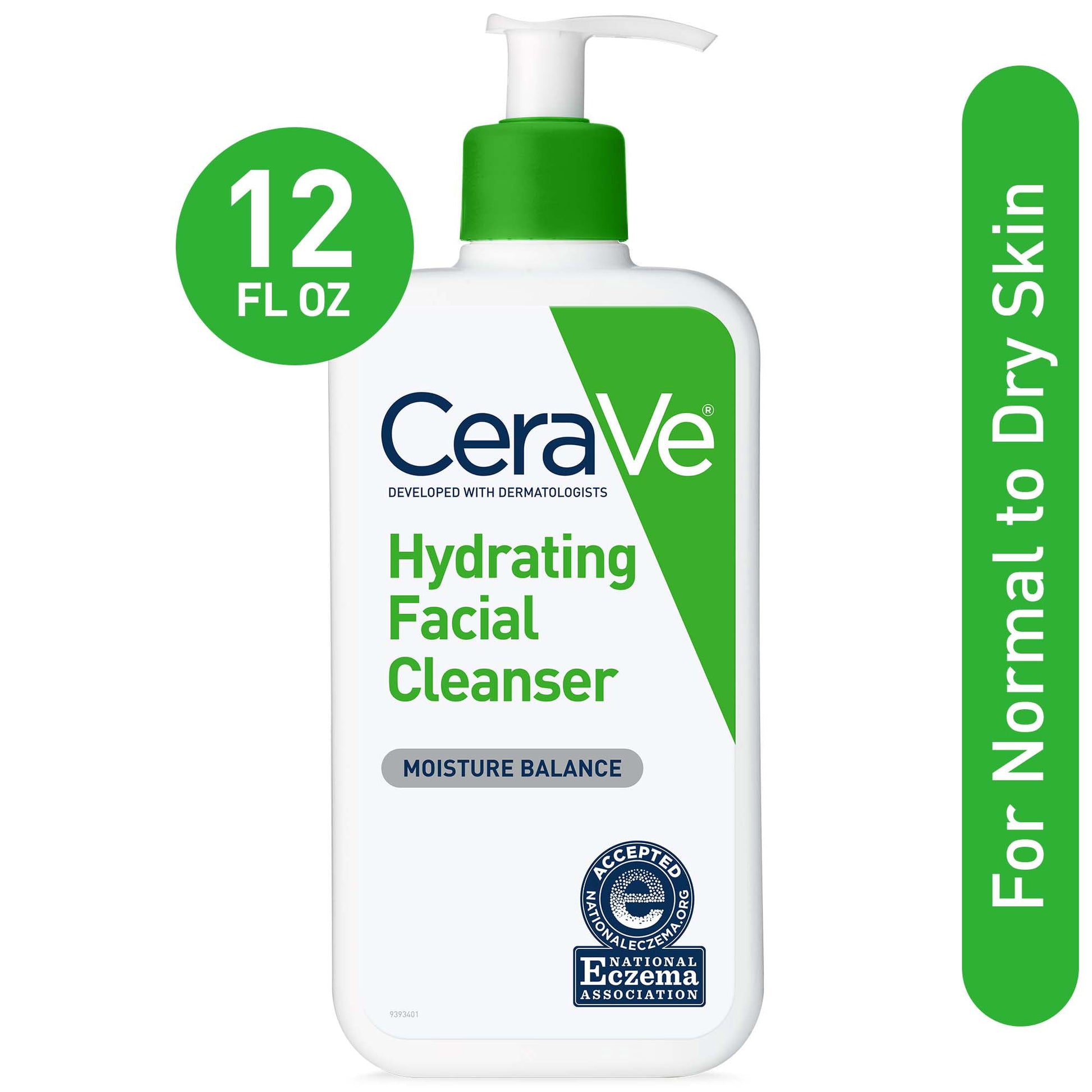 CeraVe Hydrating Facial Cleanser, Face Wash for Normal to Dry Skin, 12 fl oz - Exotic Pro