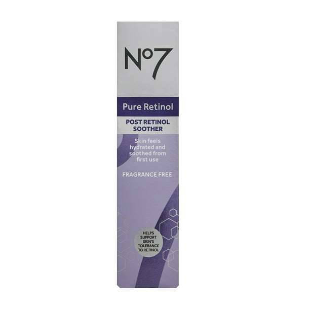 No7 Pure Retinol Post Retinol Soother with Niacinamide and Bisabolol, Fragrance Free, 1.69 oz - Exotic Pro