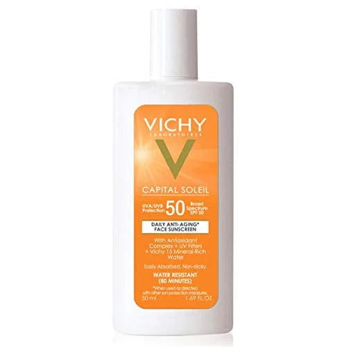Vichy Capital Soleil SPF 50 Anti-Aging Face Sunscreen, 1.69 Fl. Oz - Exotic Pro
