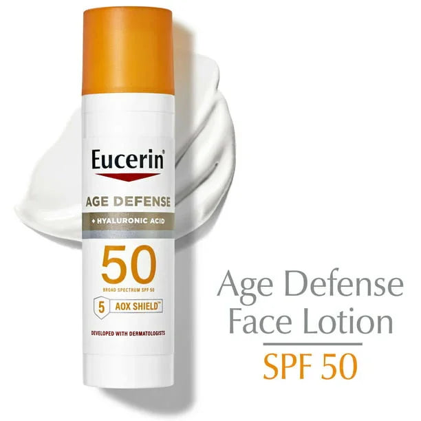 Eucerin Sun Age Defense SPF 50 Face Sunscreen Lotion, 2.5 Fl Oz Bottle - Exotic Pro