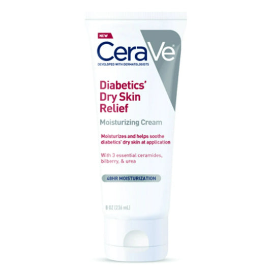 CeraVe Diabetics' Dry Skin Relief Moisturizing Cream with Urea, 8 oz - Exotic Pro