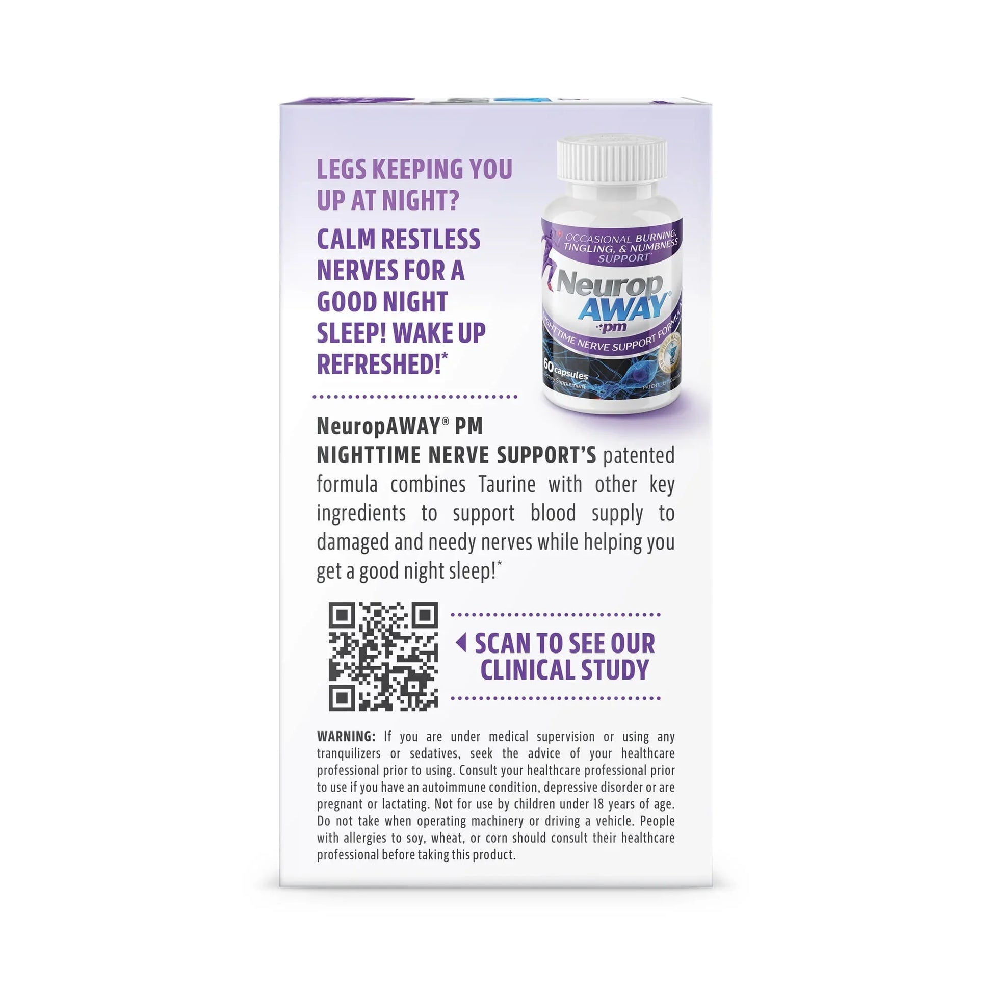 NeuropAWAY PM Nighttime Nerve Support | Sleep Aid & Nerve Health Supplement - Exotic Pro