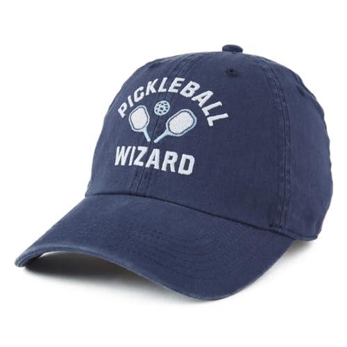 Life Is Good Pickleball Wizard Cap – Darkest Blue Cotton Hat - Exotic Pro