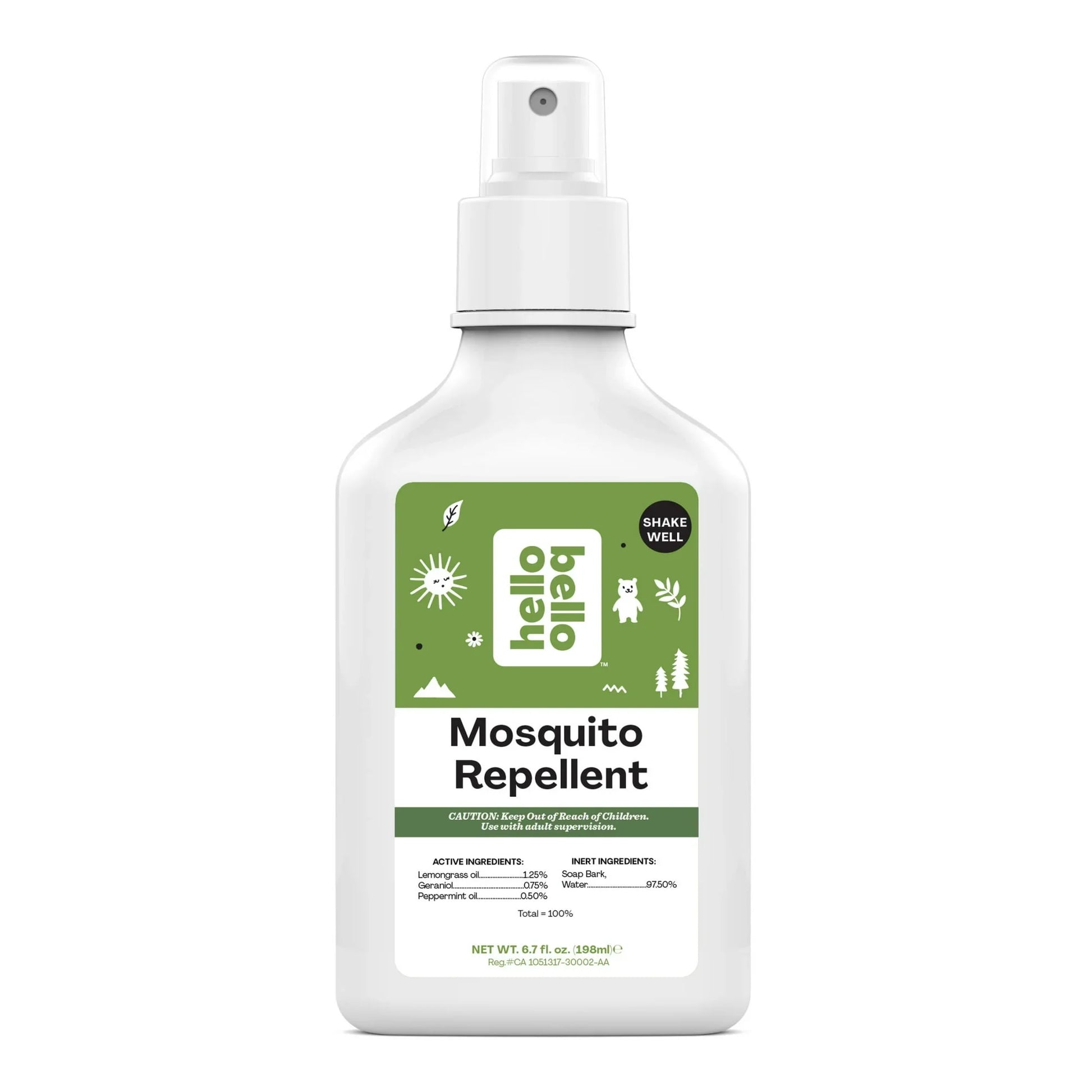 Hello Bello Mosquito Repellent, Made with Natural Lemongrass and Peppermint Oils, 6.7 oz - Exotic Pro