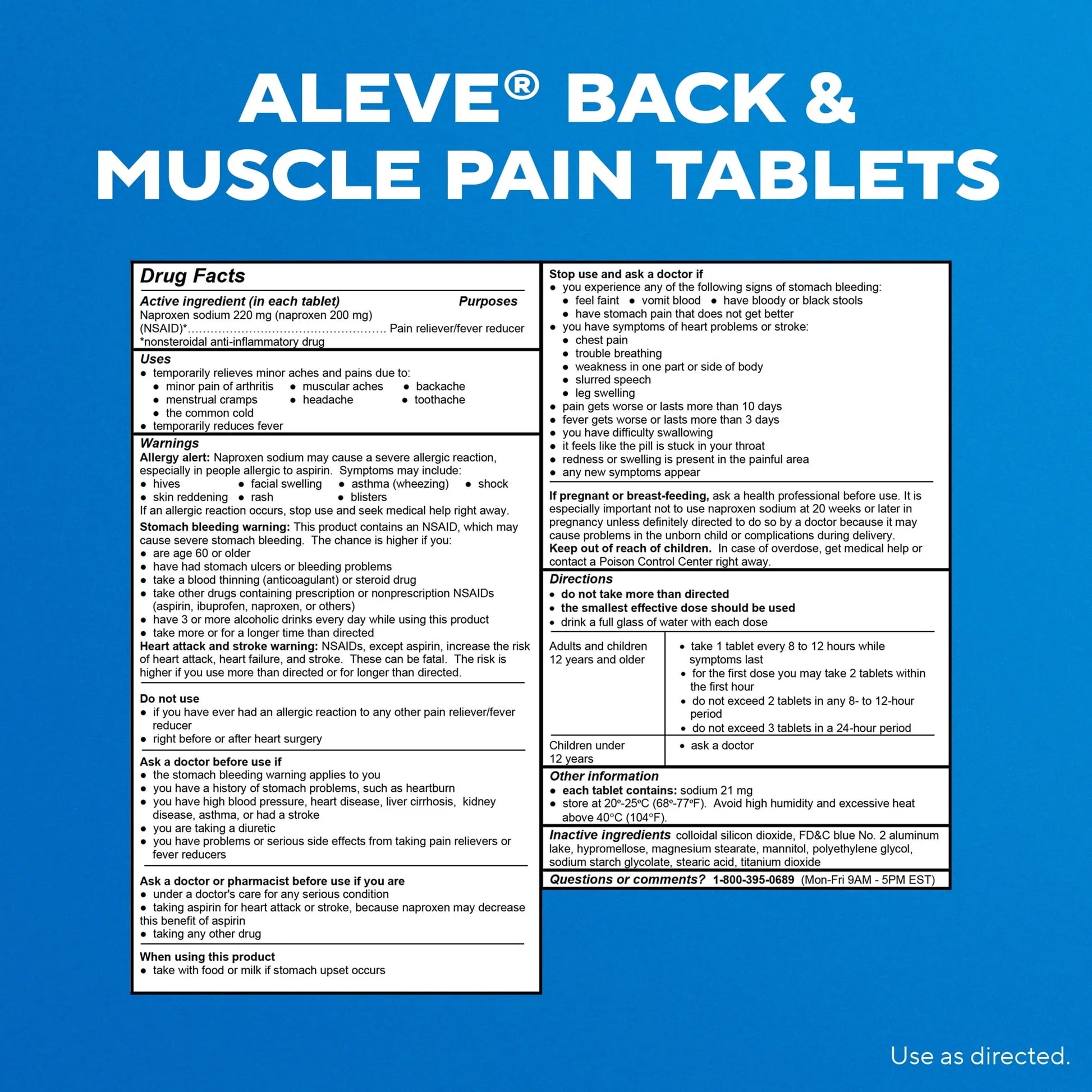 Aleve Back & Muscle Pain Relief Naproxen Sodium Tablets – 24 Count - Exotic Pro