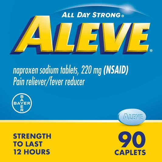 Aleve Pain Relief Caplets with Naproxen Sodium – 90 Count