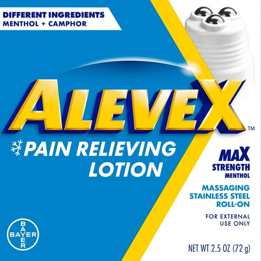 AleveX Pain Relief Lotion with Rollerball Applicator – 2.5oz