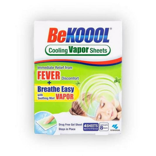BeKoool Kids Fever Cooling Mint Vapor Sheets Non-Medicated - 4 Ct