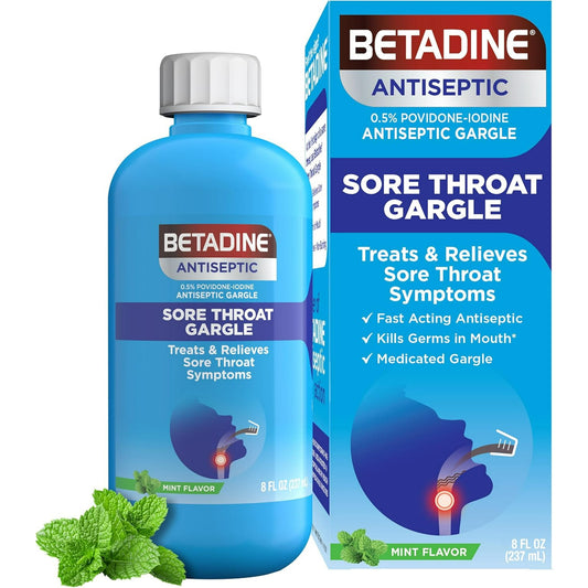 Betadine Sore Throat Antiseptic Gargle - 8 fl oz