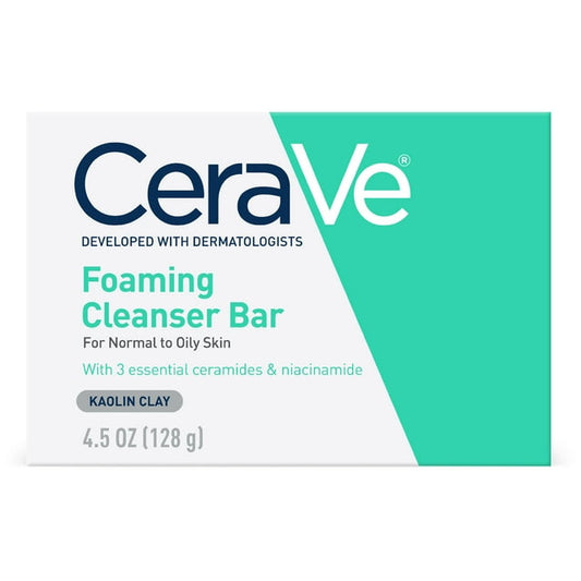 CeraVe Foaming Cleansing Bar with Kaolin Clay - 4.5 oz