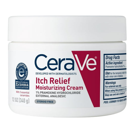 CeraVe Itch Relief Moisturizing Cream for Dry & Itchy Skin, 12 oz