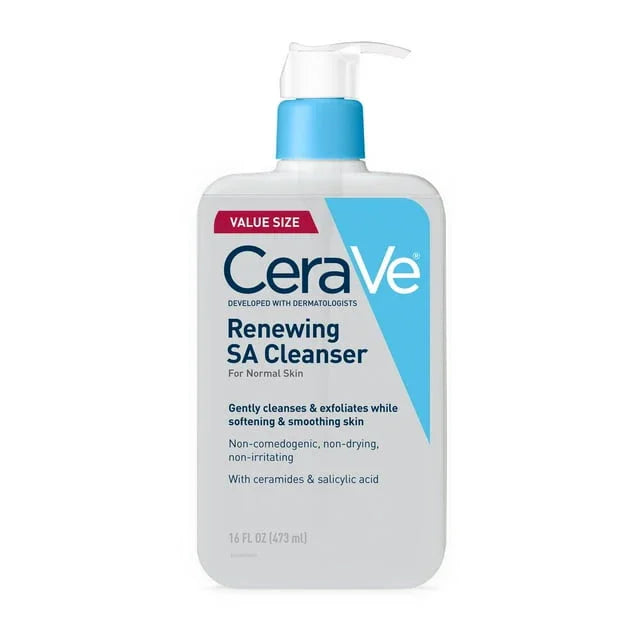 CeraVe Renewing SA Cleanser with Salicylic Acid, 16 fl oz Face Wash - Exotic Pro