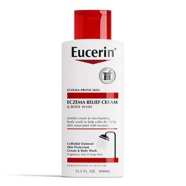 Eucerin Eczema Relief Cream Body Wash, Fragrance-Free Cleanser, 13.5 fl oz
