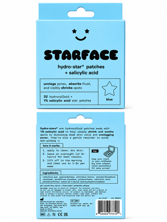 Starface Hydro-Star + Salicylic Acid Hydrocolloid Pimple Patches – 32 Count