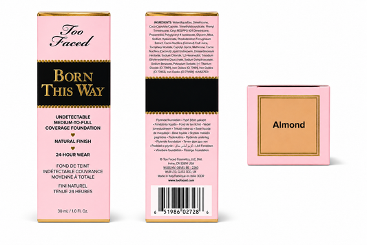 Too Faced Born This Way Foundation Almond – Medium-Full Coverage 30mL