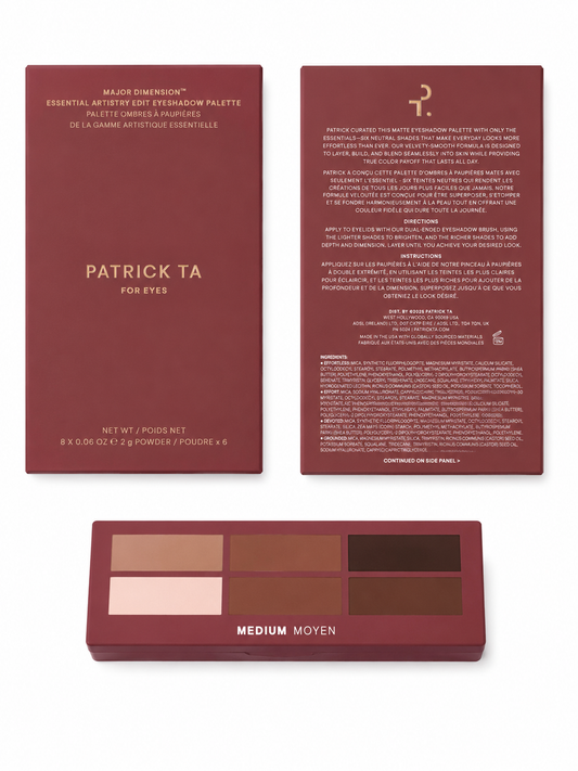 Patrick Ta Major Dimension Essential Artistry Edit Eyeshadow Palette – Medium