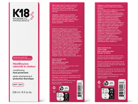 K18 HeatBounce Conditioning Heat Protectant – 8 oz