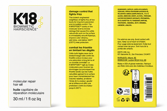 K18 Biomimetic Hairscience Molecular Repair Hair Oil – 1 oz / 30 mL