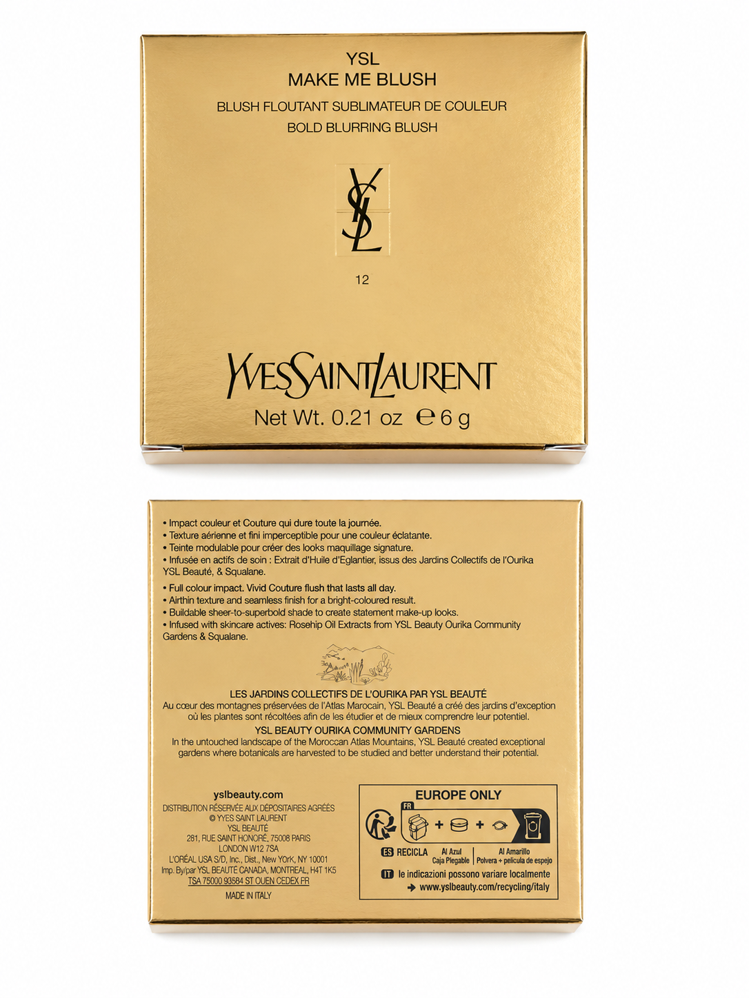 YSL Make Me Blush Bold Blurring Blush – 12 Honey Moon 0.17 oz