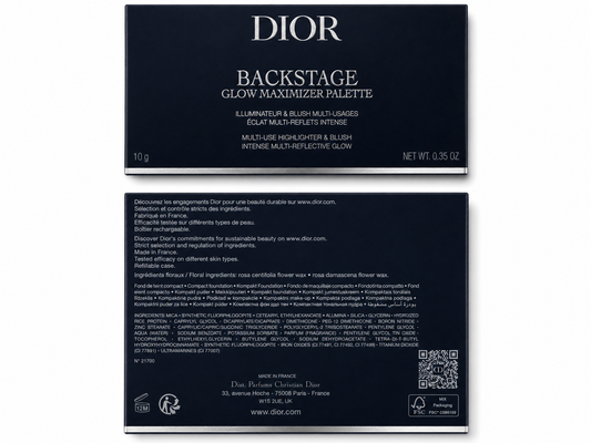 Dior Backstage Glow Maximizer Palette – 003 Pearly Peach Glow 0.4 oz