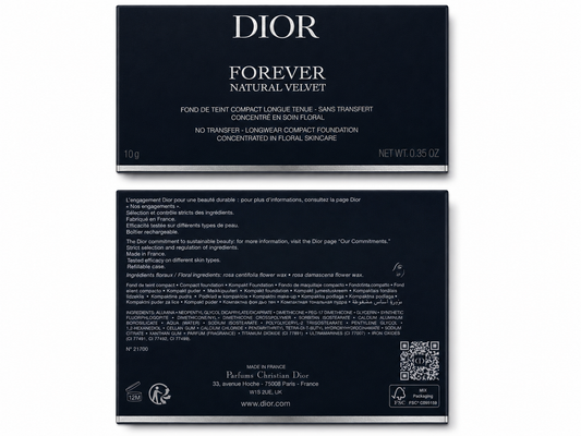 Dior Forever Natural Velvet Compact Foundation – 3N Neutral 0.35 oz