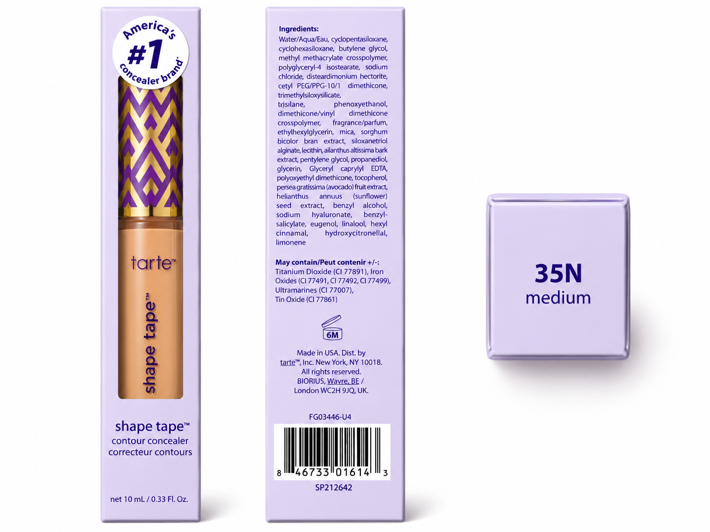 Tarte Shape Tape Concealer – 35N Medium 0.33 oz