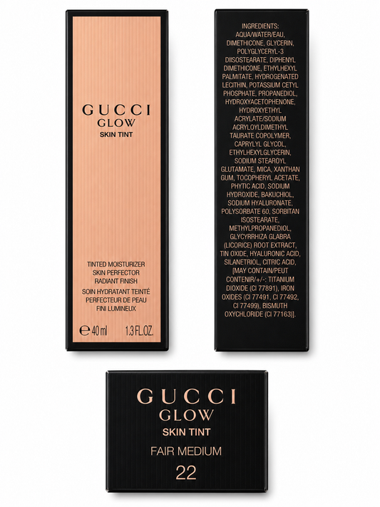 Gucci Glow Skin Tint Moisturiser – FAIR MEDIUM (22) 40ml