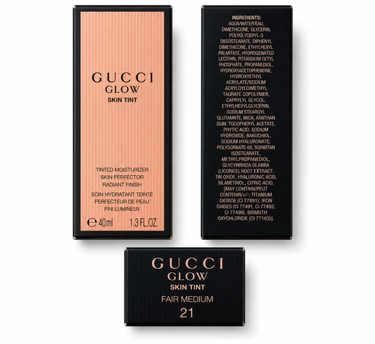 Gucci Glow Skin Tint Tinted Moisturizer – FAIR MEDIUM (21) 40ml