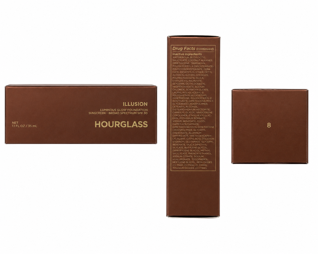Hourglass Illusion Luminous Glow Foundation SPF 30 – shade 8  1.1 oz