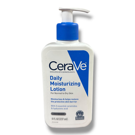 CeraVe Daily Moisturizing Lotion with Hyaluronic Acid for Dry Skin, 8 oz - Exotic Pro
