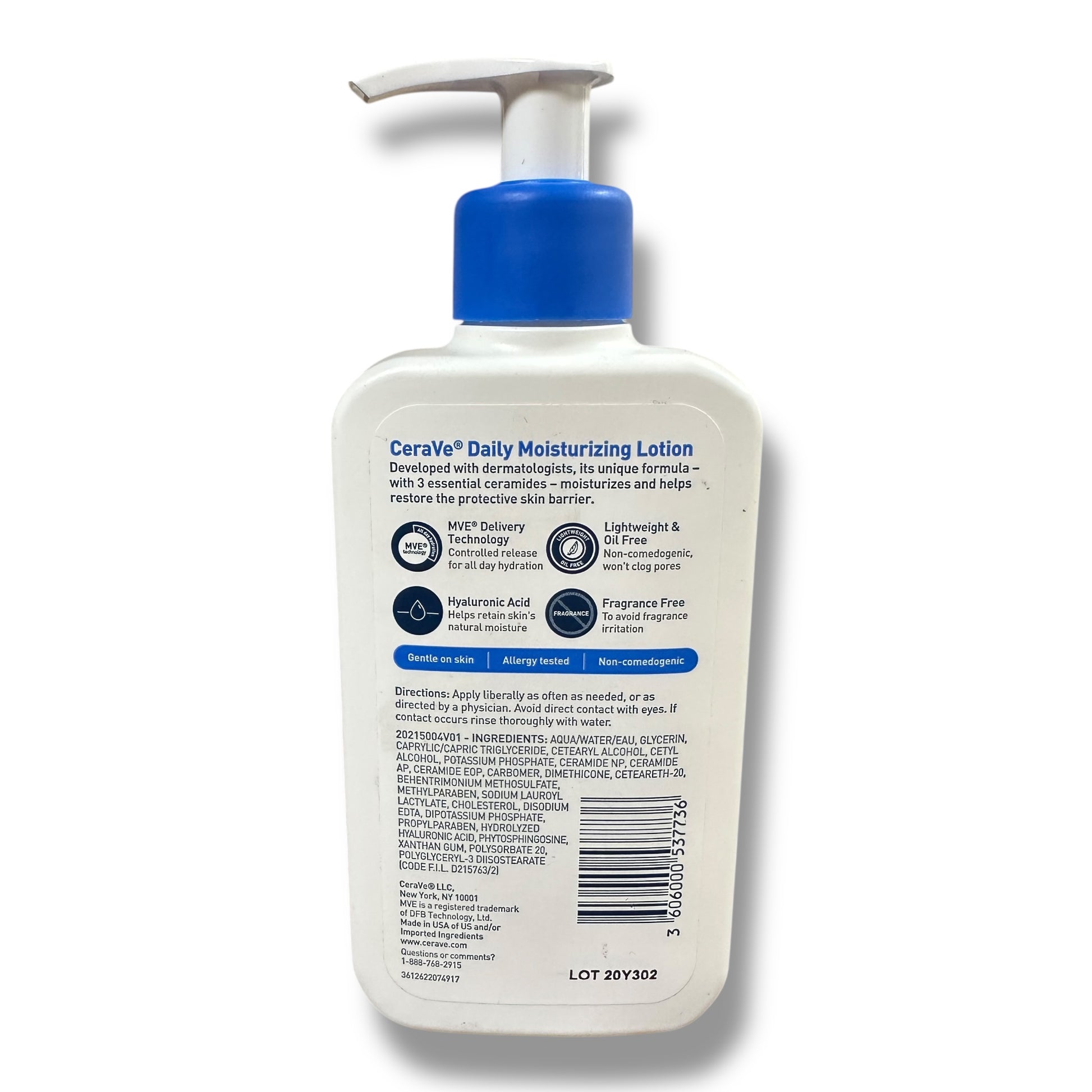 CeraVe Daily Moisturizing Lotion with Hyaluronic Acid for Dry Skin, 8 oz - Exotic Pro